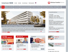 Tablet Screenshot of klinikumfrankfurt.de